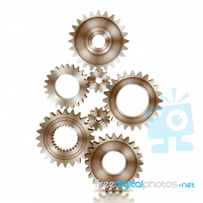 3d Rendering Gears Background Stock Image