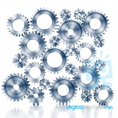 3d Rendering Gears Background Stock Image