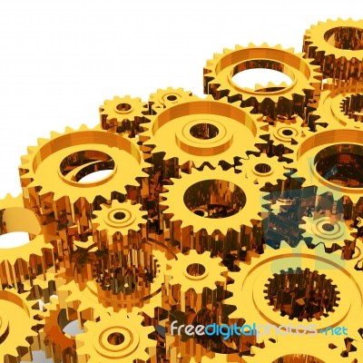 3d Rendering Gears Background Stock Image