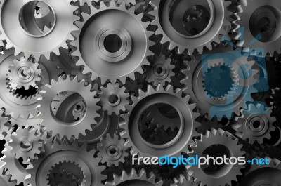 3d Rendering Gears Background Stock Image