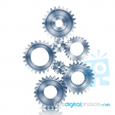 3d Rendering Gears Background Stock Image