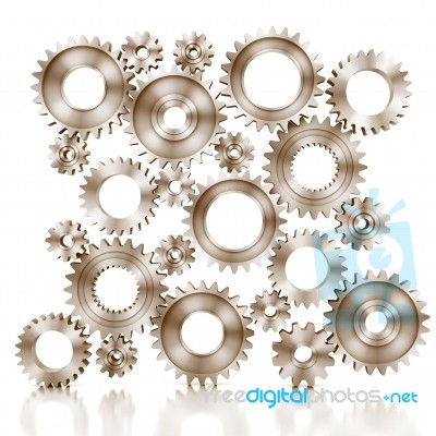 3d Rendering Gears Background Stock Image