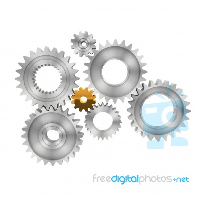 3d Rendering Gears Background Stock Image