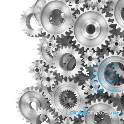 3d Rendering Gears Background Stock Image