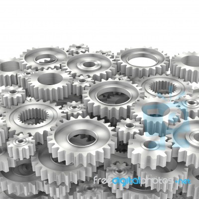 3d Rendering Gears Background Stock Image