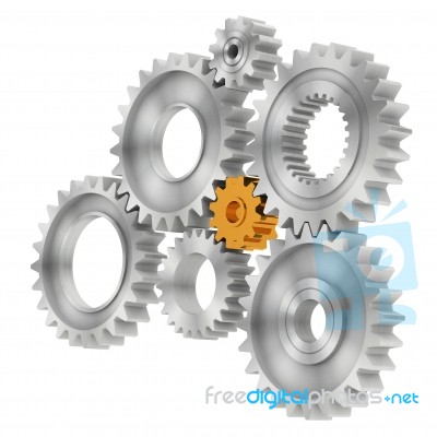 3d Rendering Gears Background Stock Image