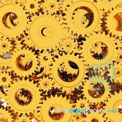 3d Rendering Gears Background Stock Image