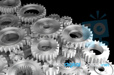 3d Rendering Gears Background Stock Image