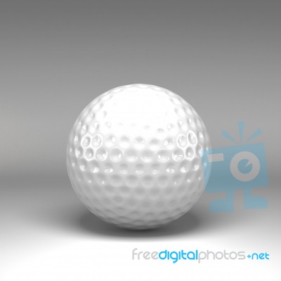 3d Rendering Golf Ball Isolated Grey Background Stock Image