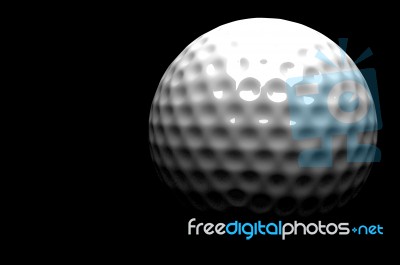 3d Rendering Golf Ball Isolated Grey Background Stock Image