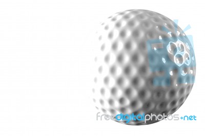 3d Rendering Golf Ball Isolated White Background Stock Image