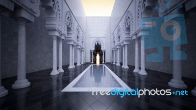 3d Rendering Image Of Modern Islamic Style Stock Photo