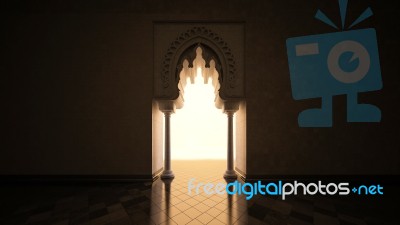 3d Rendering Image Of Modern Islamic Style Stock Photo