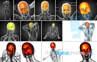 3d Rendering Medical Illustration Of The Upper Skull Stock Image