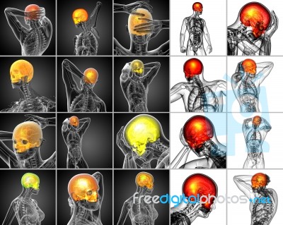 3d Rendering Medical Illustration Of The Upper Skull Stock Image