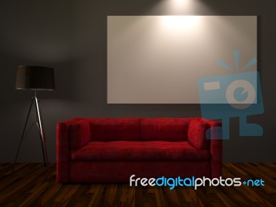 3d Rendering, Modern Interior Room Stock Image