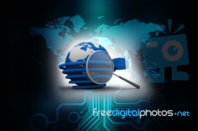 3d Rendering Network Connection, Internet Communication And Computer Technology Concept, Closeup View Of Curved Ethernet Cable Plug Connector Stock Image