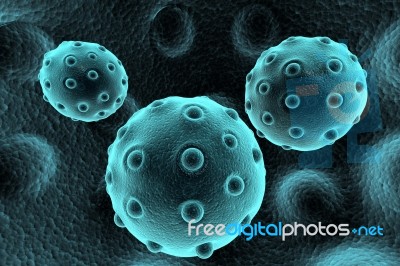 3d Rendering Of A Virus Stock Image