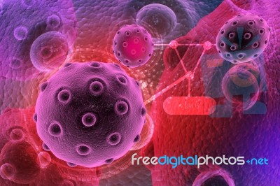 3d Rendering Of A Virus Stock Image