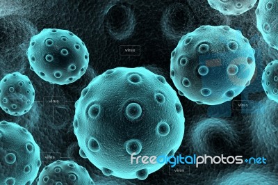 3d Rendering Of A Virus Stock Image