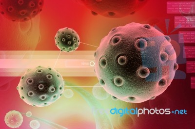 3d Rendering Of A Virus Stock Image