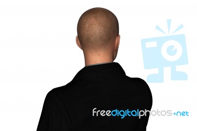 3d Rendering Of Back Side Of Businessman Stock Image