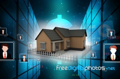 3d Rendering Real Estate Industry Stock Image