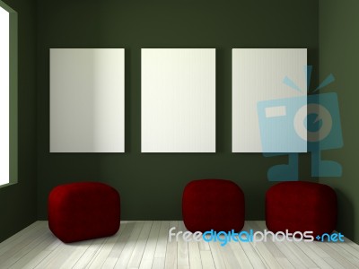 3d Rendering, Relax At Gallery Stock Image