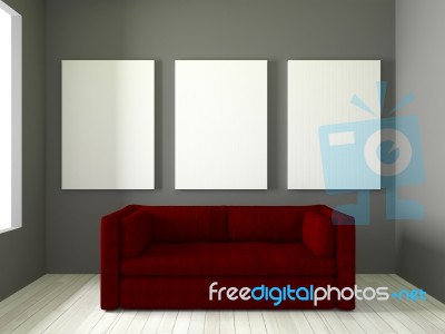 3d Rendering, Relax At Gallery Stock Image