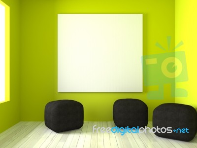 3d Rendering, Relax At Gallery Stock Image