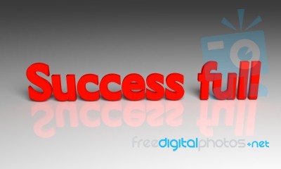 3d Rendering Success Full Stock Image