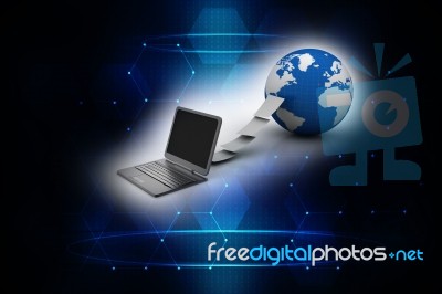 3d Rendering Technology Computer Network Stock Image