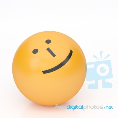 3d Rendering Yellow Emoticons Stock Image