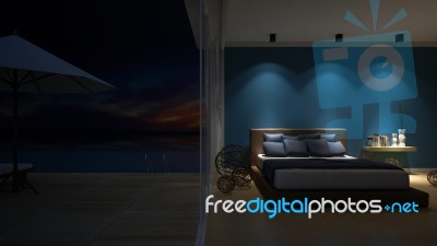 3d Seaside House Stock Photo