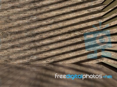 3d Shadow Effect On Wall & Floor Stock Photo