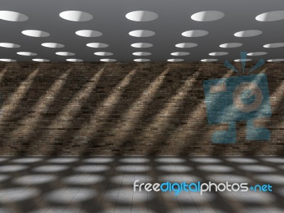 3d Shadow Effect On Wall & Floor Stock Photo