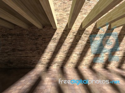 3d Shadow Effect On Wall & Floor Stock Photo