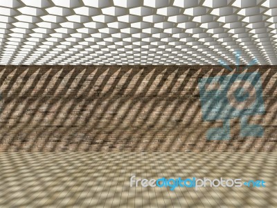 3d Shadow Effect On Wall & Floor Stock Photo