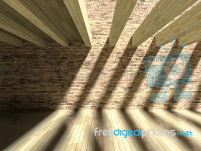 3d Shadow Effect On Wall & Floor Stock Photo