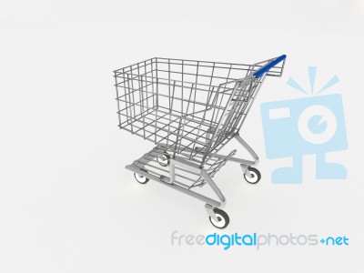 3d Shopping Cart Stock Image