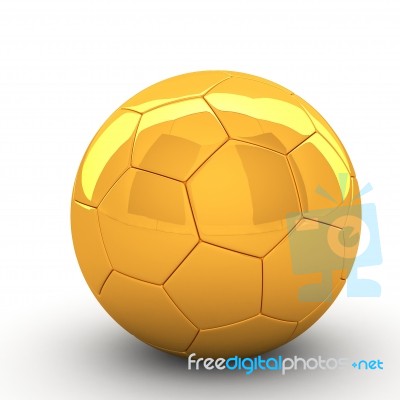 3d Soccer Ball Isolated White Background Stock Image