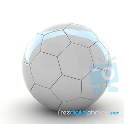 3d Soccer Ball Isolated White Background Stock Image