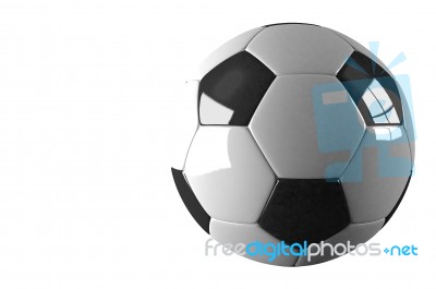 3d Soccer Ball Isolated White Background Stock Image