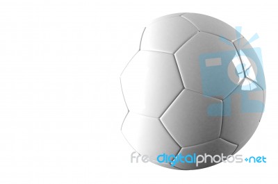 3d Soccer Ball Isolated White Background Stock Image