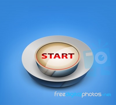 3d Start Button Stock Image