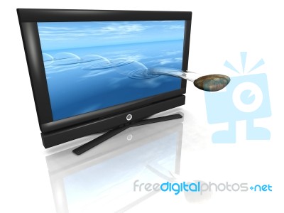 3D Television Stock Image