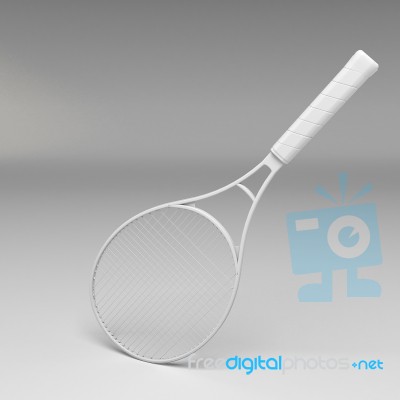 3d Tennis Racket Stock Image