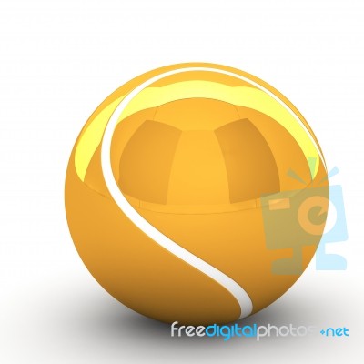 3d Tennisball Isolated On Background Stock Image