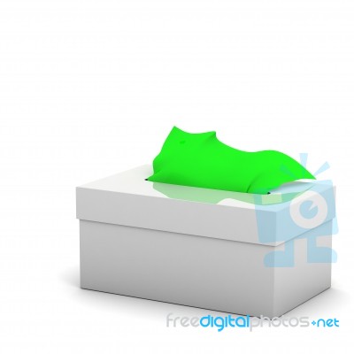 3d Tiissue Box Isolated Stock Image