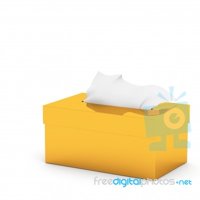 3d Tiissue Box Isolated Stock Image